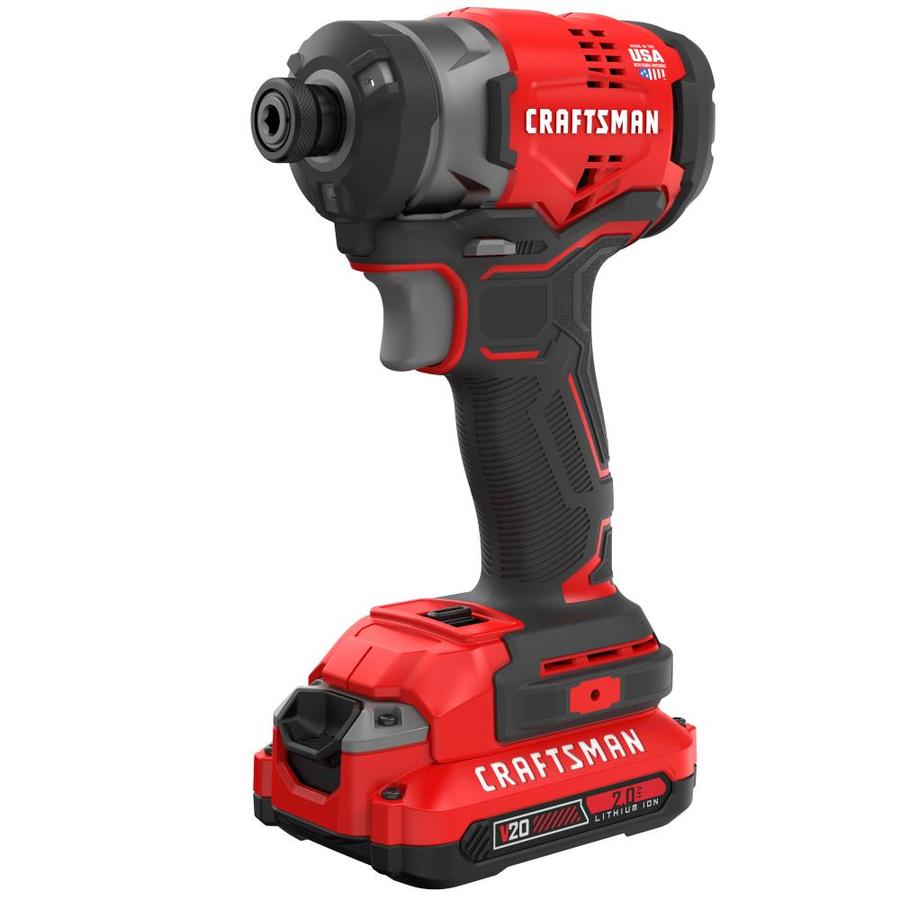 CRAFTSMAN 20-Volt Max Variable Speed Brushless Cordless Impact Driver (Charger and 2-Batteries Included)