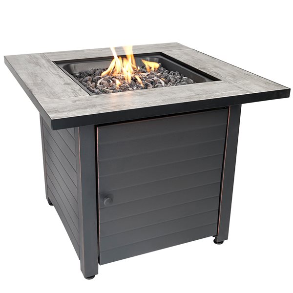 Btu Brown Square Outdoor Gas Fire Pit, Outdoor Fire Pit Under 50