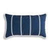 Allen + Roth Navy Blue 12-in x 18-in Striped Cushion