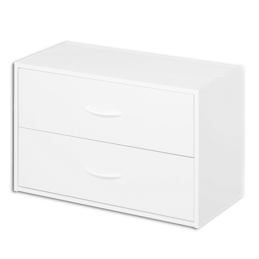 w x 15.75 in 24.13 in h white stackable 2-drawer organizerclosetmaid new