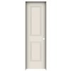 Metrie 24-in x 80-in Lefthand Primed 2 Panel Square Smooth Prehung Interior Door with Flat Jamb
