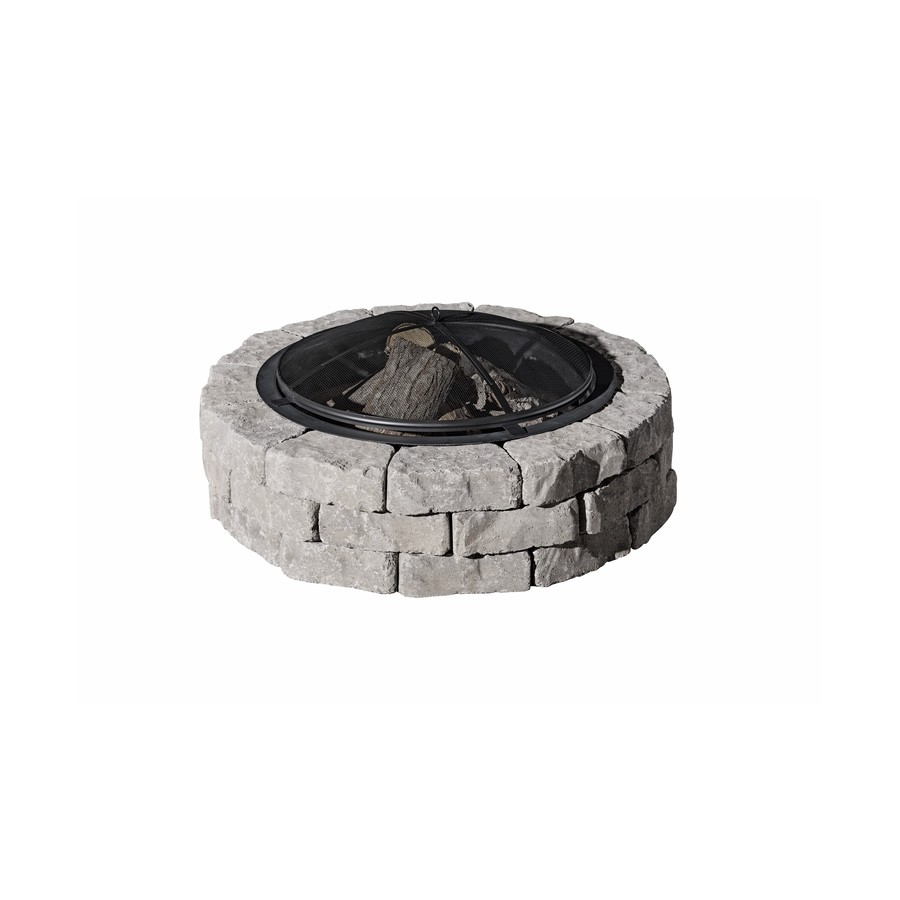 Image of Oldcastle Beltis 43.0 W x 43.0 L Shadow Blend Concrete Fire pit Kit