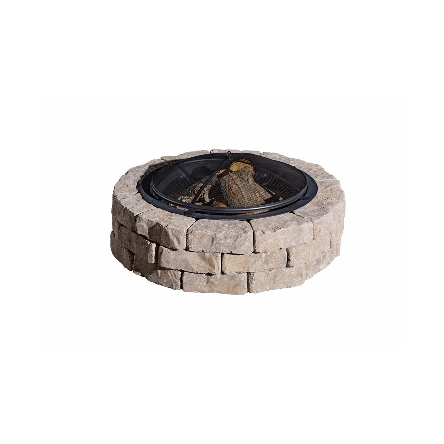 Image of Oldcastle Beltis 43.0 W x 43.0 L Earth Blend Concrete Fire pit Kit