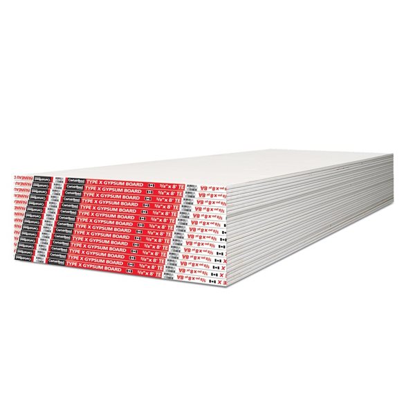 Certainteed Type X Fire Resistant Drywall Panel 5 8 In 4 Ft Lowe S Canada - Weight Of A Sheet 5 8 Drywall