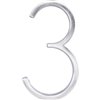 Hillman 5-in Brushed Nickel Floating House Number 3