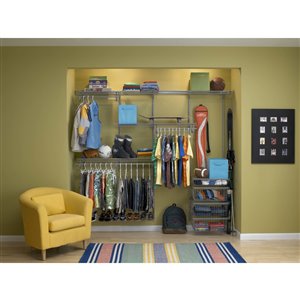 ClosetMaid 5-ft to 8-ft ShelfTrack Closet Organizer Kit ...