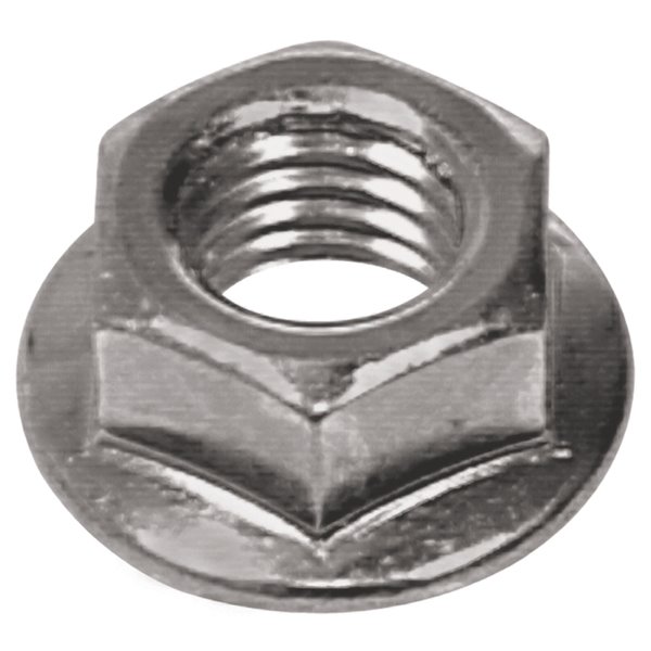 Qty 10 M10 Zinc Plated Hex Serrated Nut 10mm Flange Nuts 