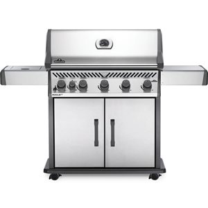 Napoleon Rogue XT 625 Propane Grill with Infrared Side Burner and Bonus Smoker Box, Stainless Steel