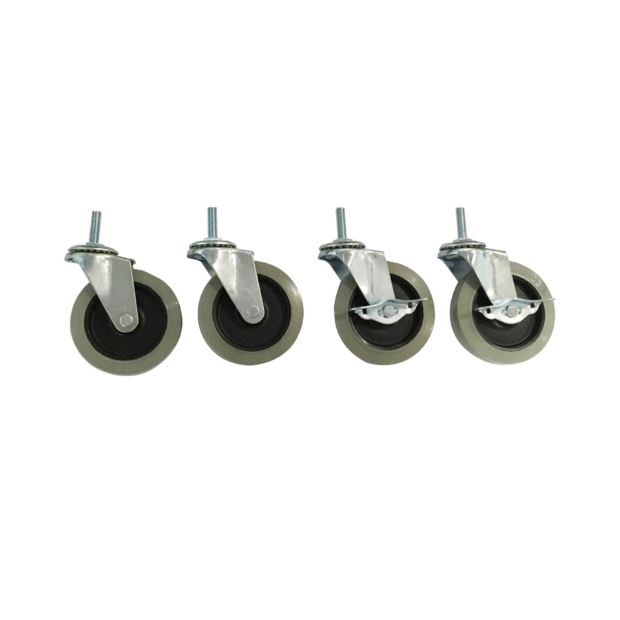 Style Selections 4-pack 4-in Rubber Swivel Caster Loading 440lbs With Brake for sale online 