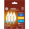 GE Relax HD Soft White 60W Replacement LED Decorative Clear Bent Tip Candelabra Base CAC Light Bulbs (6-Pack)
