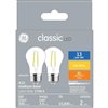 GE Soft White 40W Replacement LED Clear Ceiling Fan Medium Base A15 Light Bulbs (2-Pack)
