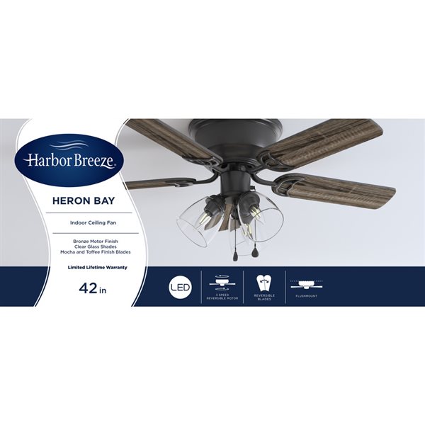 Harbor Breeze 42 In Hugger Lowe S Canada - Kitchen Ceiling Fans With Lights Menards