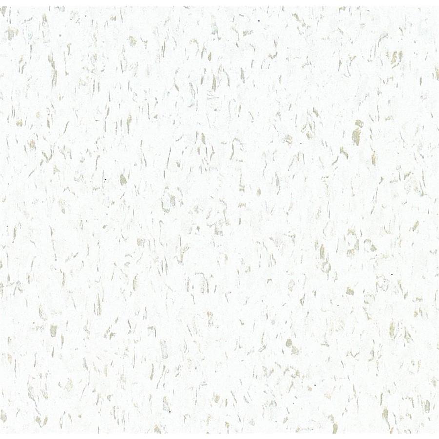 Armstrong Flooring Imperial Texture 1-Piece 12-in x 12-in Cool White Glue (Adhesive) Speckle Commercial Vct Tile