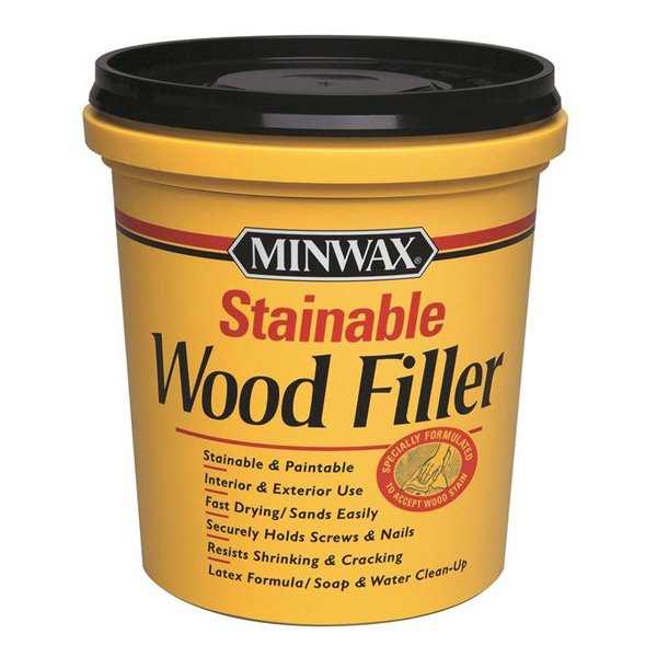 Minwax 16 Oz Stainable Wood Filler, Best Stainable Wood Filler For Hardwood Floors
