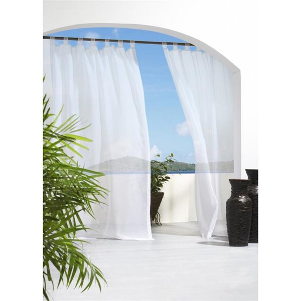 Outdoor Decor 84 In White Sheer, White Outdoor Curtains