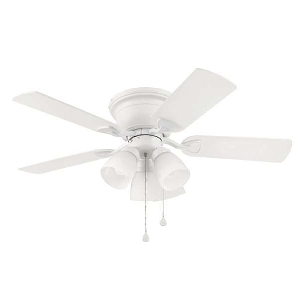 Tilley Bay White Indoor Ceiling Fan, Harbor Breeze 42 Inch White Ceiling Fan