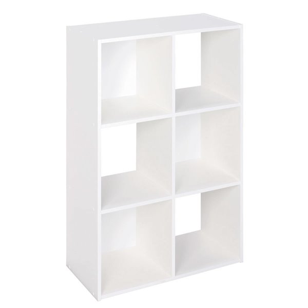 White Laminate Storage Cubes, Cube Bookcase With Storage Bins