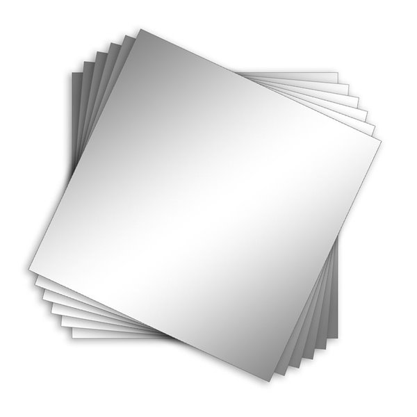Style Selections 12 In X Silver, 8 Inch Square Beveled Mirror Tiles