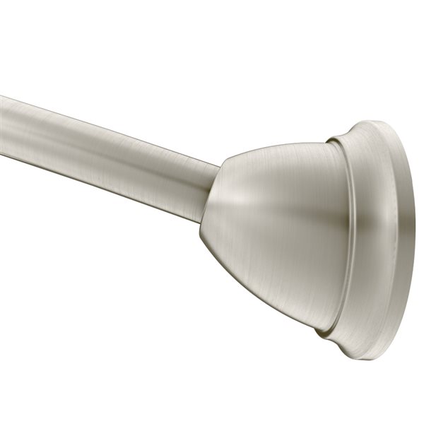 Moen 60 In Brushed Nickel Curved, Rectangular Shower Curtain Rod Canada