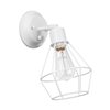 Globe Electric Verdun 1-Light Plug-in or Hardwire Wall Sconce, White, ON/OFF Rotary Switch, 6 ft Clear Cord