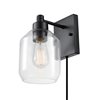 Globe Electric 2in1 1L Sconce Bronze, Clear Glass shade