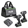 FLEX 24V 1/2 IN. 2-SPEED DRILL DRIVER AND 1/4-IN. HEX IMPACT DRIVER KIT