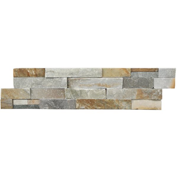 Avenzo 24 In X 6 Beige Natural Slate Stone Split Face Wall Tile Pack Lowe S Canada - Natural Stone Slate Wall Tiles