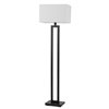 Globe Electric D'Alessio 58 In. Matte Black Floor Lamp with White Linen Shade