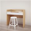 Nexera Nordik Light Finish 34.13-in x 36-in Natural Maple/White Vanity and Writing Desk