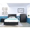 Nexera Black 76-in x 41.13-in Twin Size Platform Bed