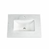 Foremost Ariston 25-in White Engineered Stone Top Single Hole