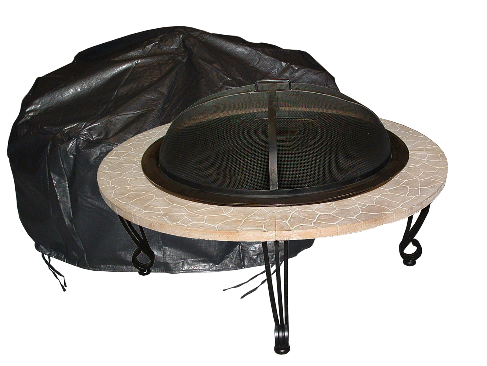 Image of Paramount Black Outdoor Round Firepit Cover