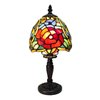 Fine Art Lighting Ltd. Tiffany 6-in x 12-in with Vintage Bronze Base and Multi Coloured Glass Shade Table Lamp