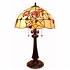 Fine Art Lighting Ltd. Tiffany 16-in x 26-in with Vintage Bronze Base and Multi Coloured Glass Shade Table Lamp