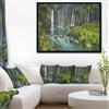 Designart Canada Framed Shiraito Falls 30-in x 40-in Canvas Wall Art