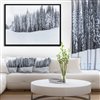 Designart Canada Framed Snow Capped Hills 30-in x 62-in Canvas Wall Art