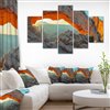 Designart Canada Canyon Mesa Arch Canvas Paint 32-in x 60-in 5 Panel Wall Art