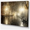 Designart Canada Night Alley with Lights 30-in x 40-in Wall Art