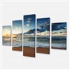 Designart Canada Sunrise Above the Ocean 32-in x 60-in 5 Panel Wall Art