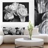 Designart Canada Bunch of Roses Black and White 30-in x 40-in Canvas Print Wall Art