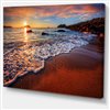 Designart Canada Stunning Ocean Beach at Sunset 30-in x 40-in Canvas Wall Art