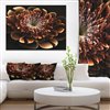 Designart Canada Brown Fractal Flower Mordern Floral 40-in x 30-in Wall Art