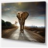 Designart Canada Solitary Elephant Canvas Print 30-in x 40-in