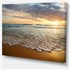 Designart Canada Bright Cloudy Sunset in Calm Ocean 30-in x 40-in Wall Art