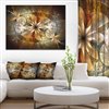 Designart Canada Fractal Flower with Ginger Details Print on Canvas 30-in x 40-in
