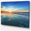 Designart Canada Blue Landscapes with Distant Sunset 30-in x 40-in Wall Art