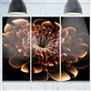 Designart Canada Brown Fractal Flower Metal Wall Art 28-in x 36-in 3 Panel Wall Art