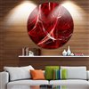 Designart Canada Red Swirling Clouds 29-in Round Metal Wall Art