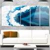 Designart Canada Blue Brazilian Geode 28-in x 60-in 5 Panel Metal Wall Art