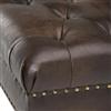 Simpli Home Henley 50-in x 20-in x 18-in Distressed Brown Tufted Ottoman